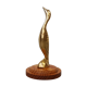 Cormoran vintage en laiton sur socle