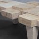 Rare architectural travertine coffee table, Belgium, 1970s