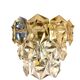 Kinkeldey applied crystal glass chrome structure, 1970s