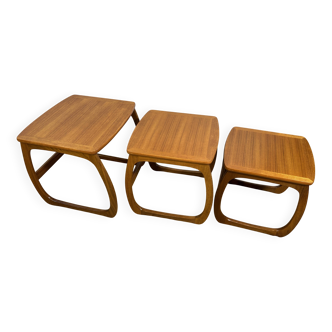 Mid century retro vintage teak Nest of Tables by Nathan 1960 British Qualit