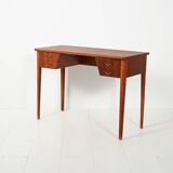 Scandinavian mahogany desk with brass handles