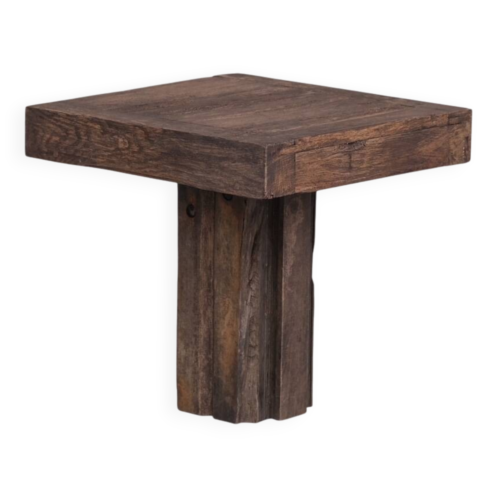 Paire de tables d'appoint en bois Wabi-Sabi, Belgique 1950