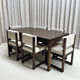 Dining set with 6 chairs and table, Roger Vanthournout, Aurora, Izegem, Belgium, 1970s.