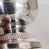 Silver-plated sugar shaker with fluted edges