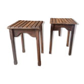 Paire de tabourets, travail artisanal