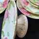 Exclusive antique dessert service in faience/terracotta with slip from 1900.