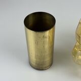 60er 70er Jahre Deckenlampe Glashütte Limburg Germany Glas & Messing Space