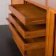 Bibliothèque modulaire à 3 baies Kai Kristiansen en teck avec armoire à porte tambour et étagère de bureau, De