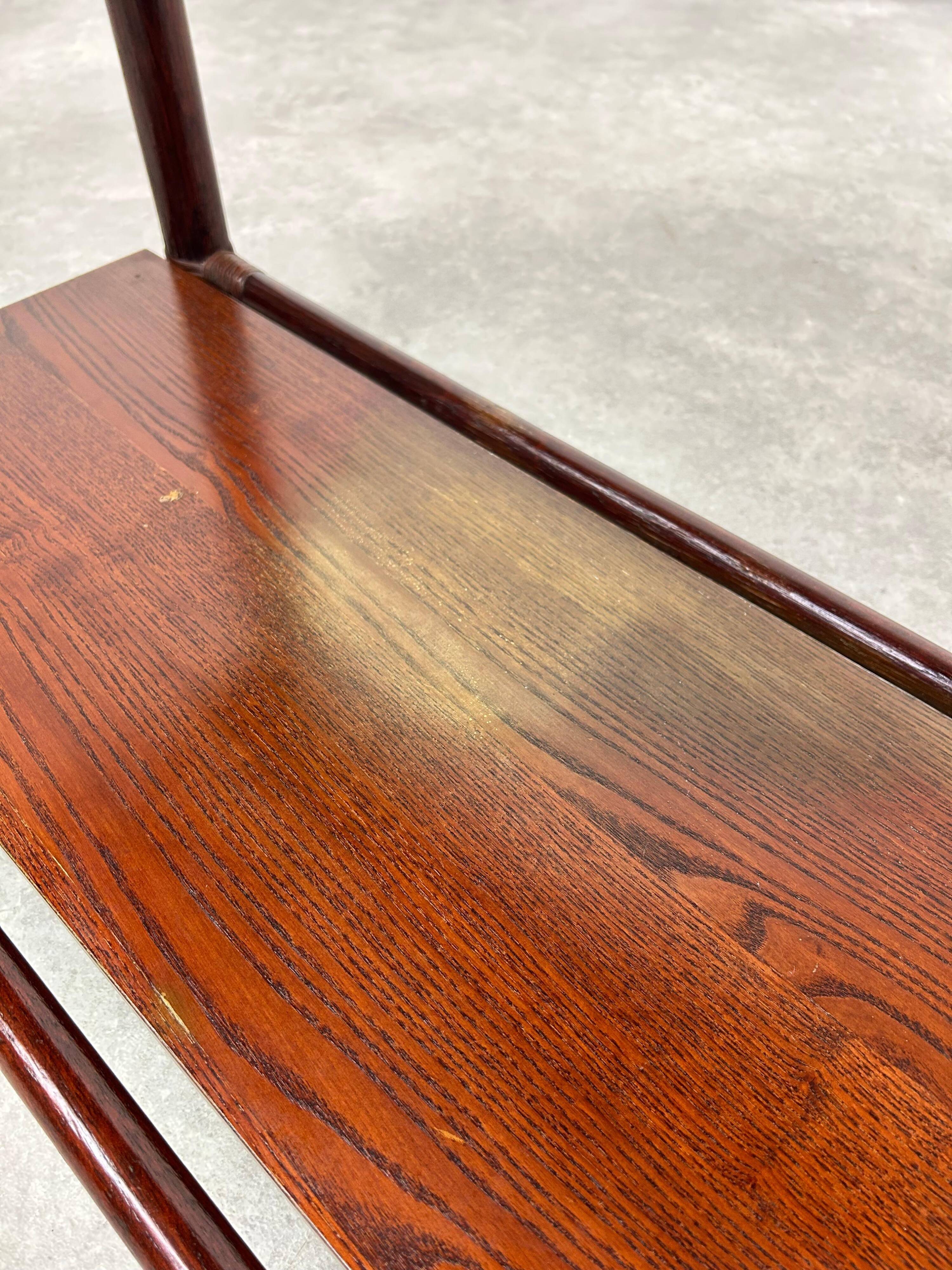 Mid-century modern bamboo side table by Gervasoni
