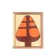 Puzzle graphique en bois " arbre ", années 70
