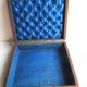 Box XIXth Napoleon III, jewel box or secrets, mahogany, padded blue silk, signed TAHAN