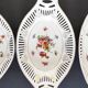Set de 3 plats ajourés fleuris