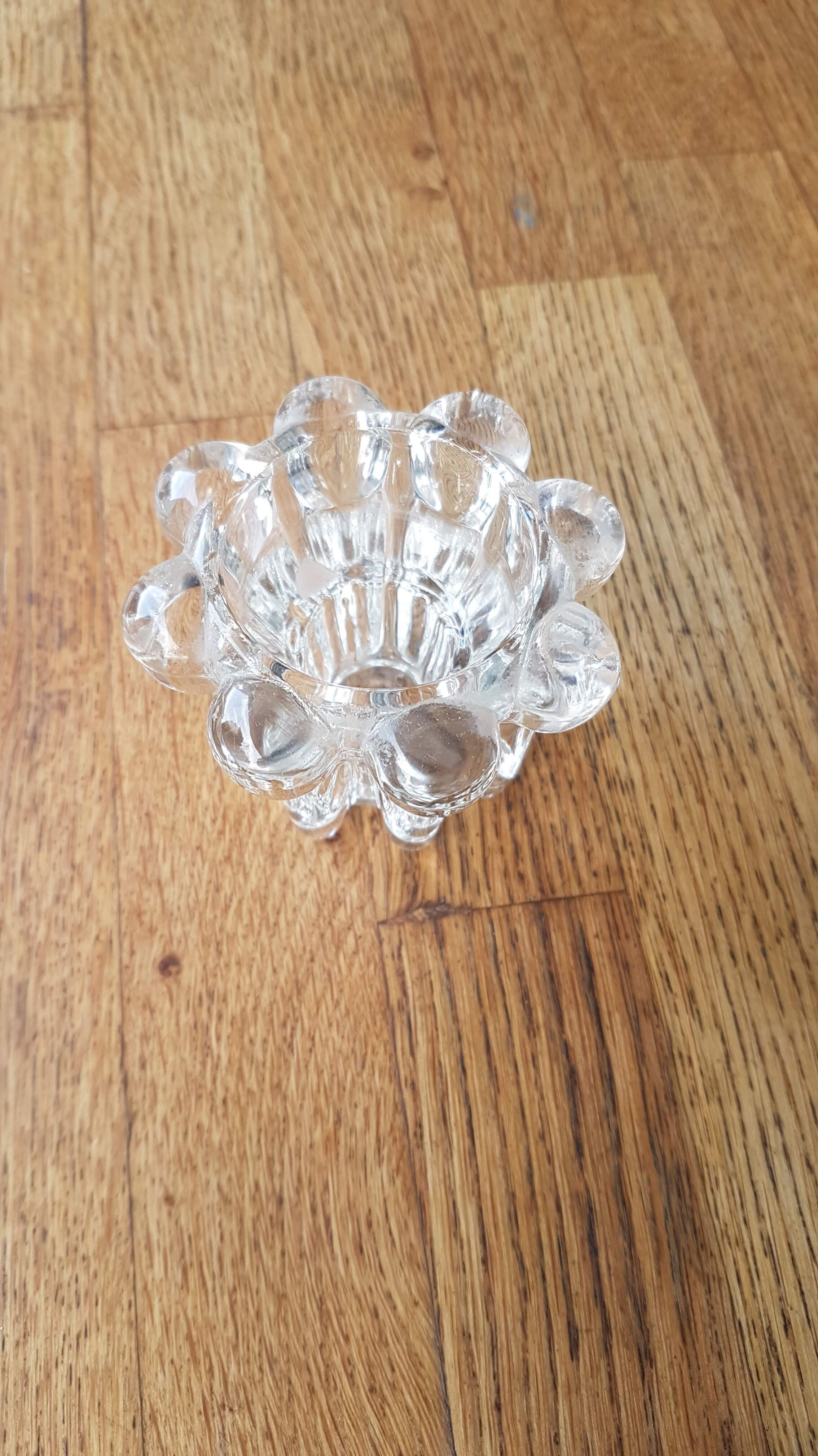 Thick glass candle holder photophore