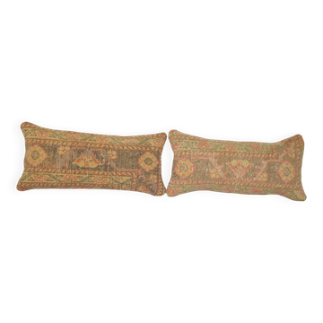 Set of 2 vintage Turkish cushion covers 25x56 cm