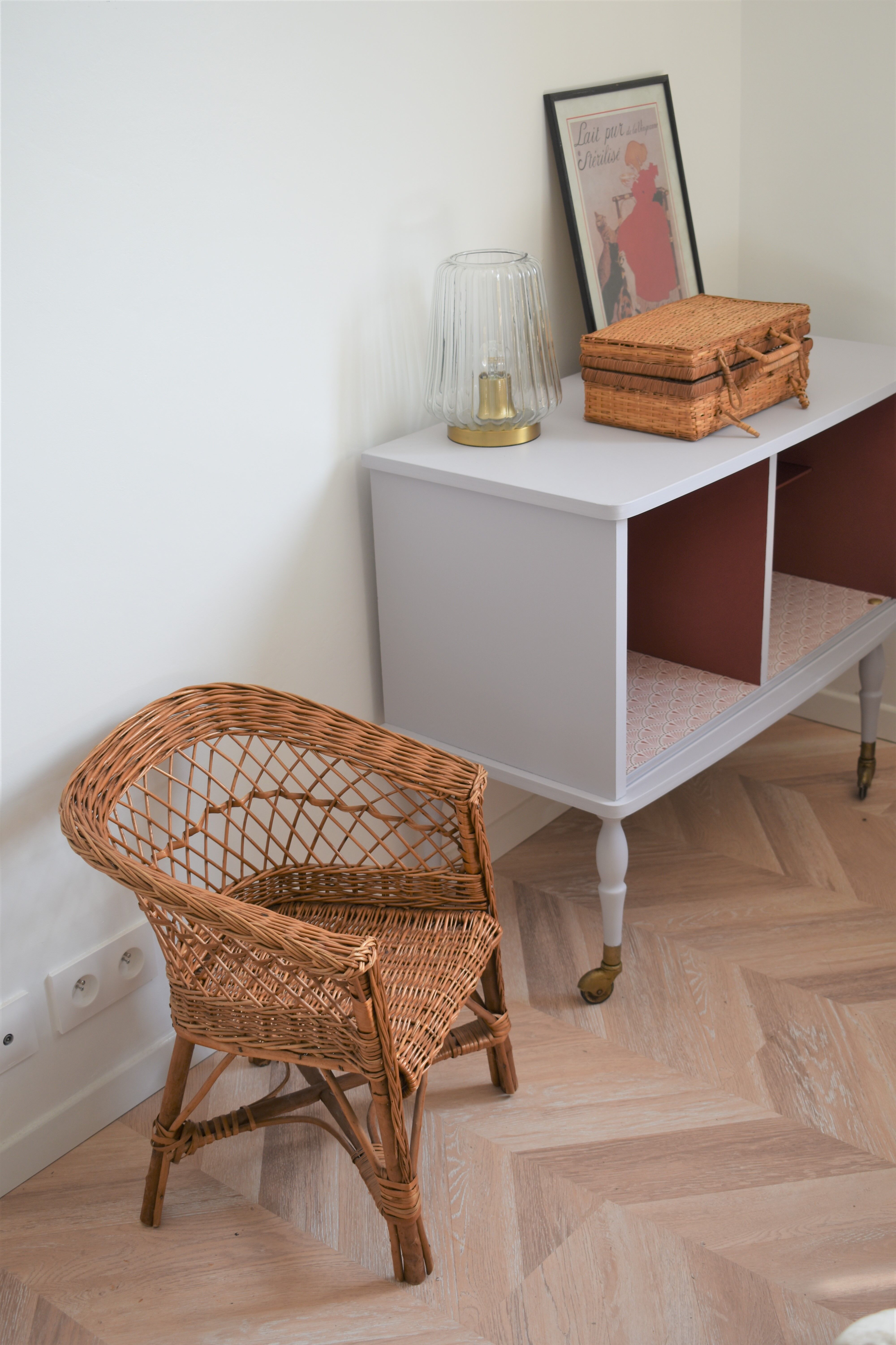 Fauteuil en osier pour enfant
