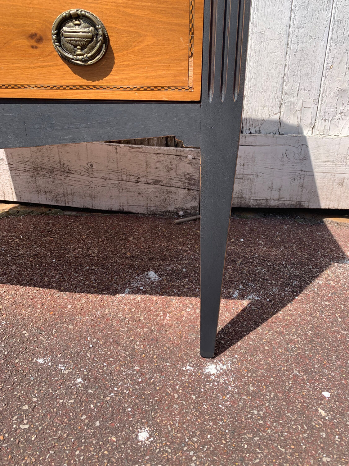 Directoire style chest of drawers Louis XVl matt black