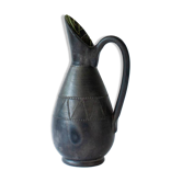 Vintage Handmade Black Pottery Vase from Bisalhaes, 1960's