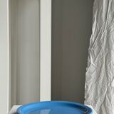 Set of 2 sky blue plates, one slotted