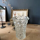 Moulded glass vase