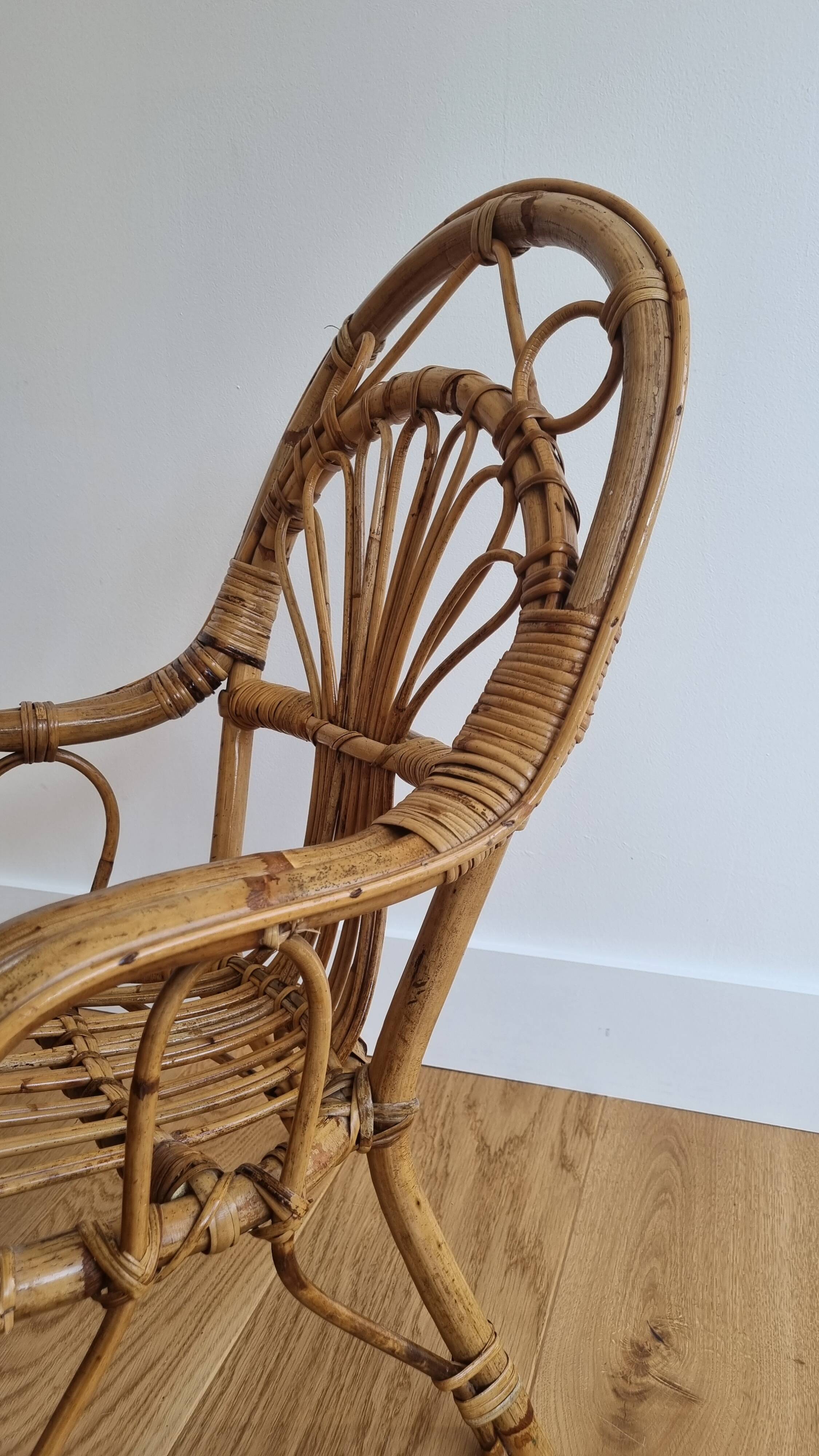 Fauteuil rotin enfant