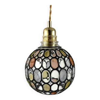Vintage faceted pendant light