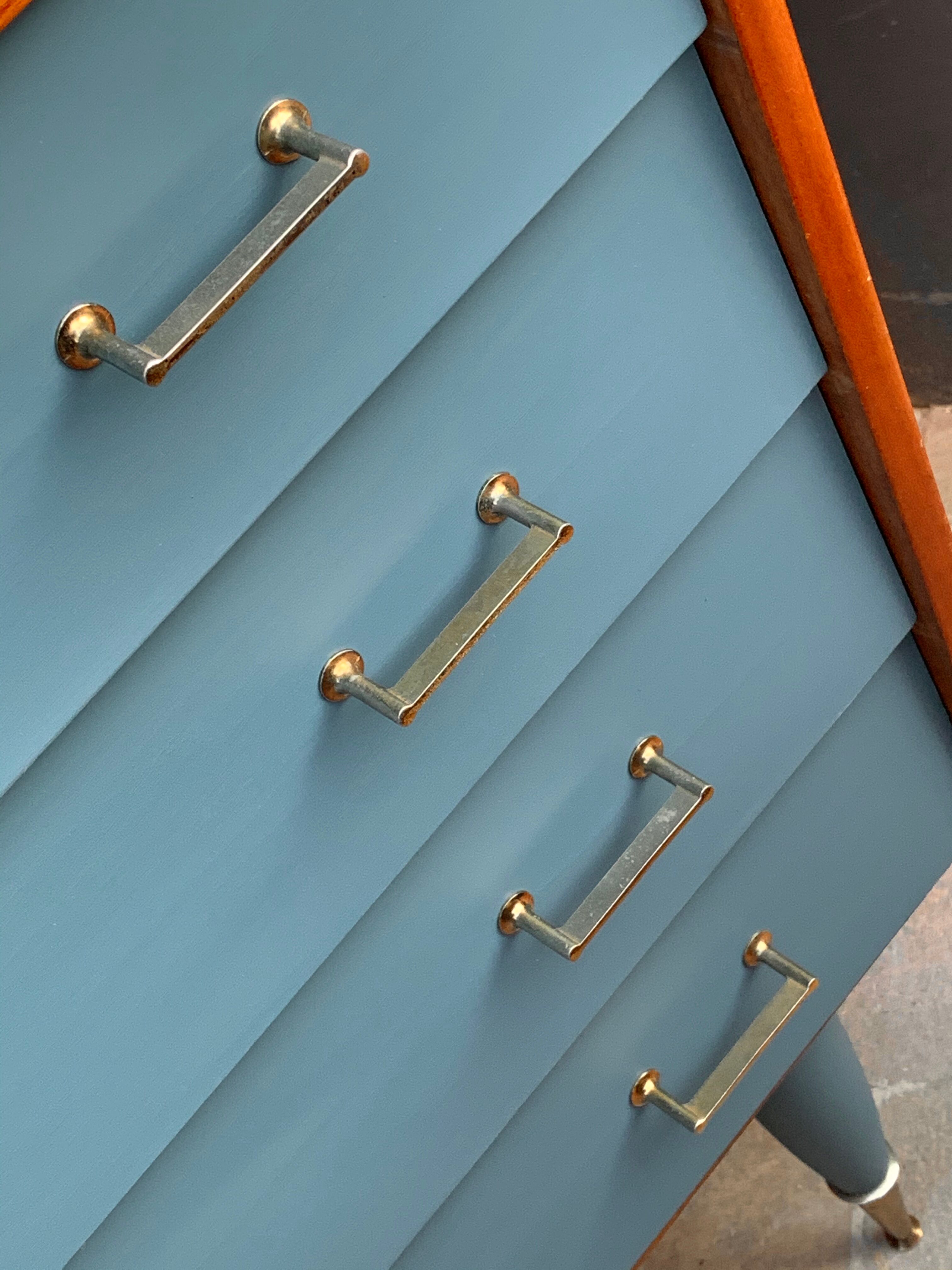 Grey blue vintage dresser