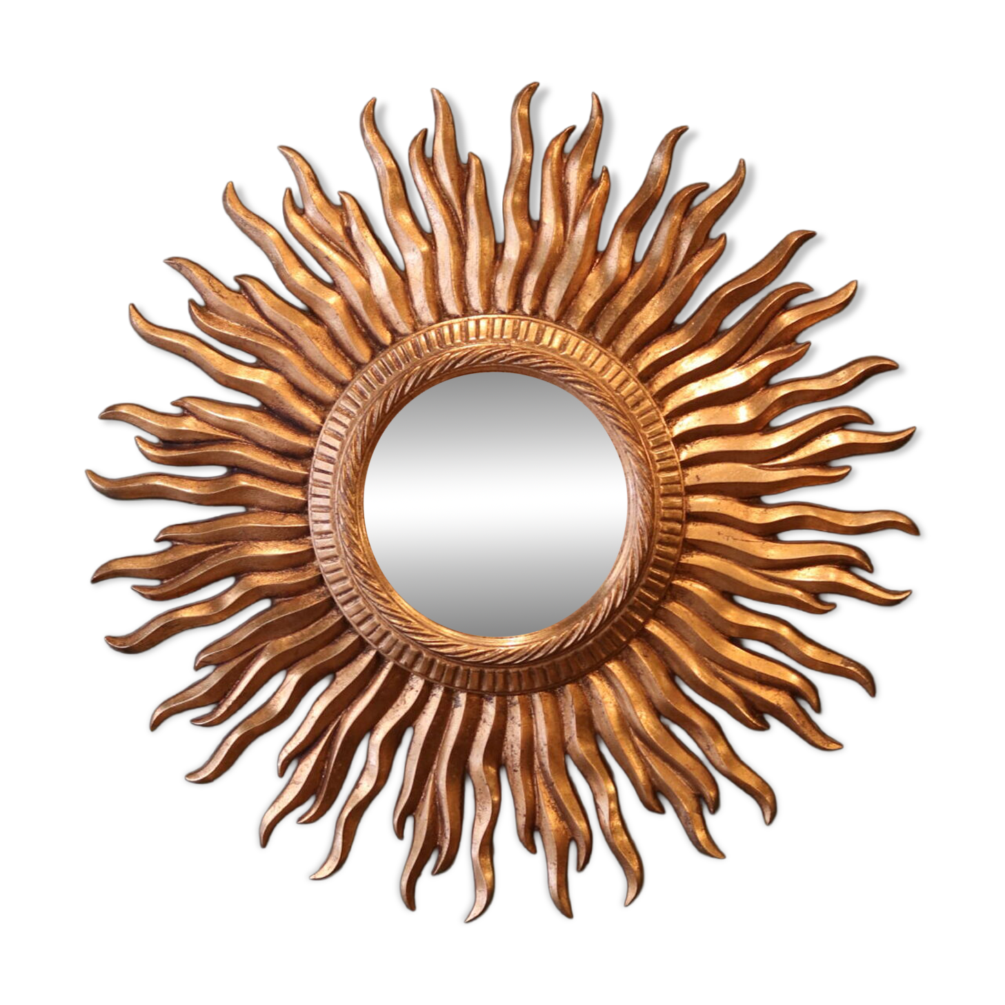 Vintage sun mirror with witch's eye mirror
