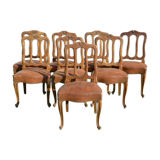 Série de 8 chaises Néo-rustiques