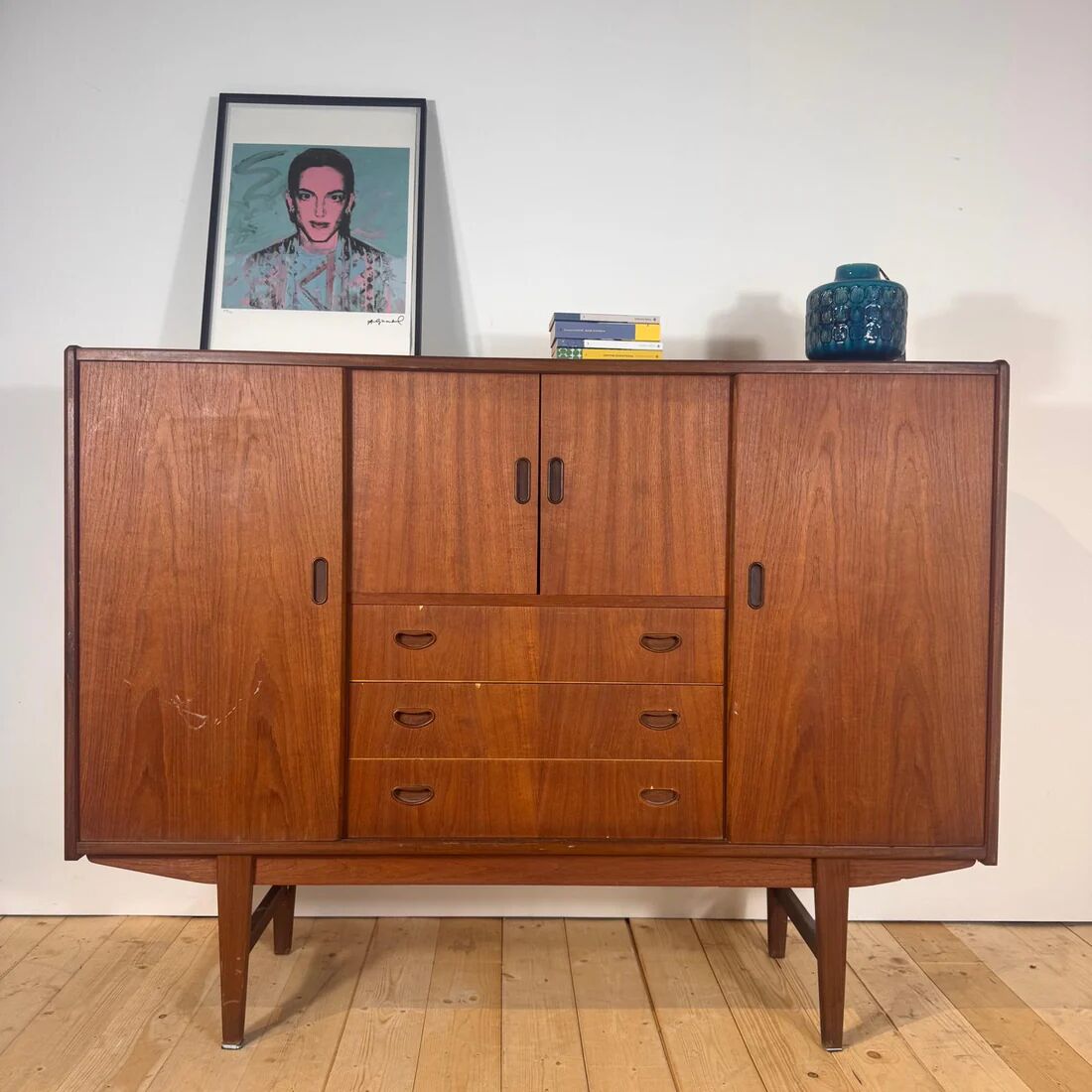 Large Danish teak buffet from the 1960s.