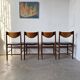 Set of 4 Italian chairs by Gianfranco Frattini.