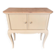 Small accent furniture / cream beige chest of drawers natural wood – chic style
