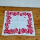 4 serviettes de table vintage blanches à fleurs roses