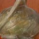 Art Nouveau vase in solid pewter with bronze patina by Louis Chalon 1910.