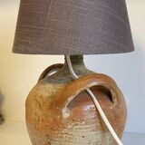 Vintage handmade pottery lamp