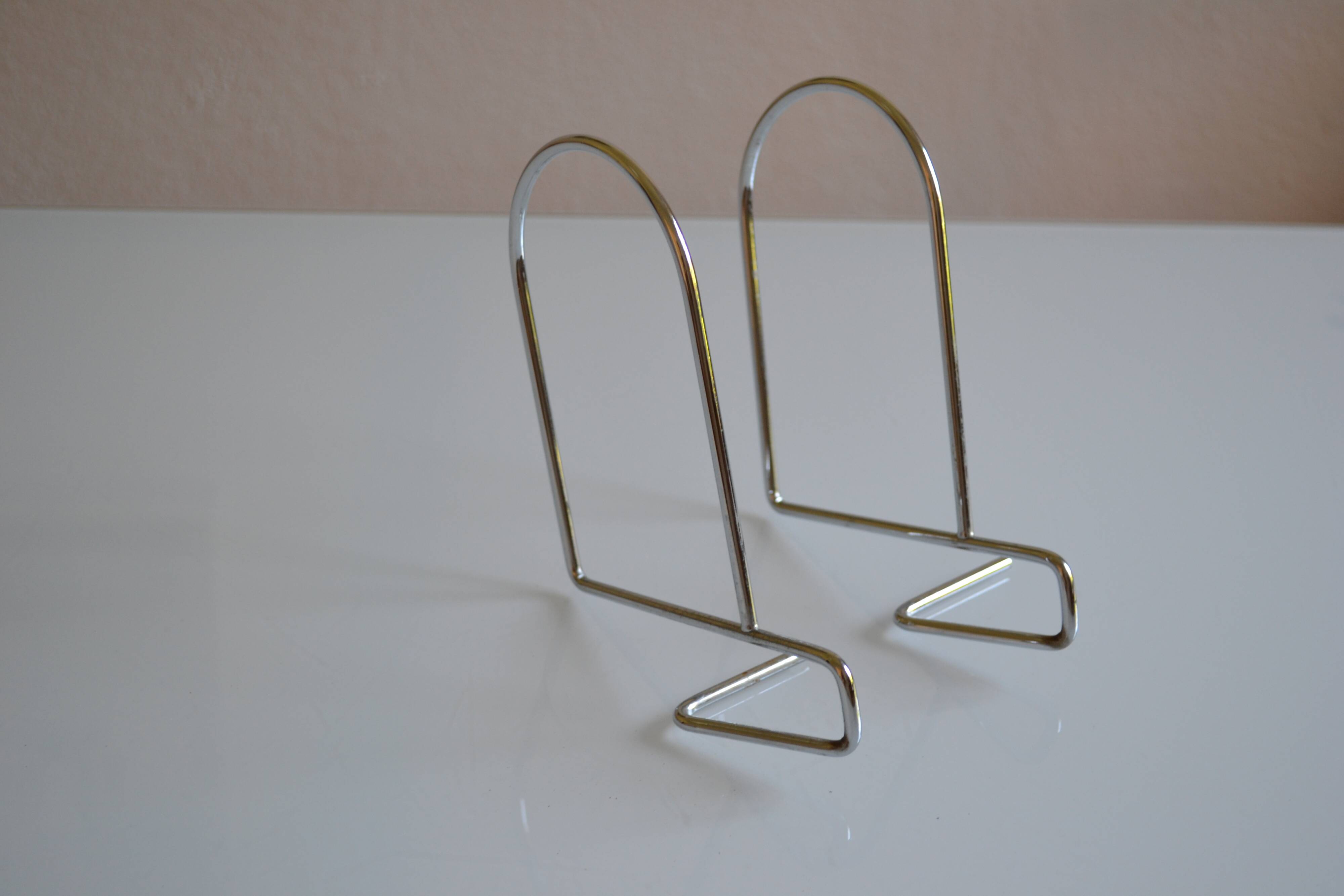 Pair of minimalist 80s bookends