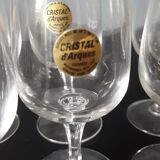 6 crystal walking glasses of arques
