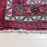 Tapis ancien persan épais en laine noué main 140 x 224 cm
