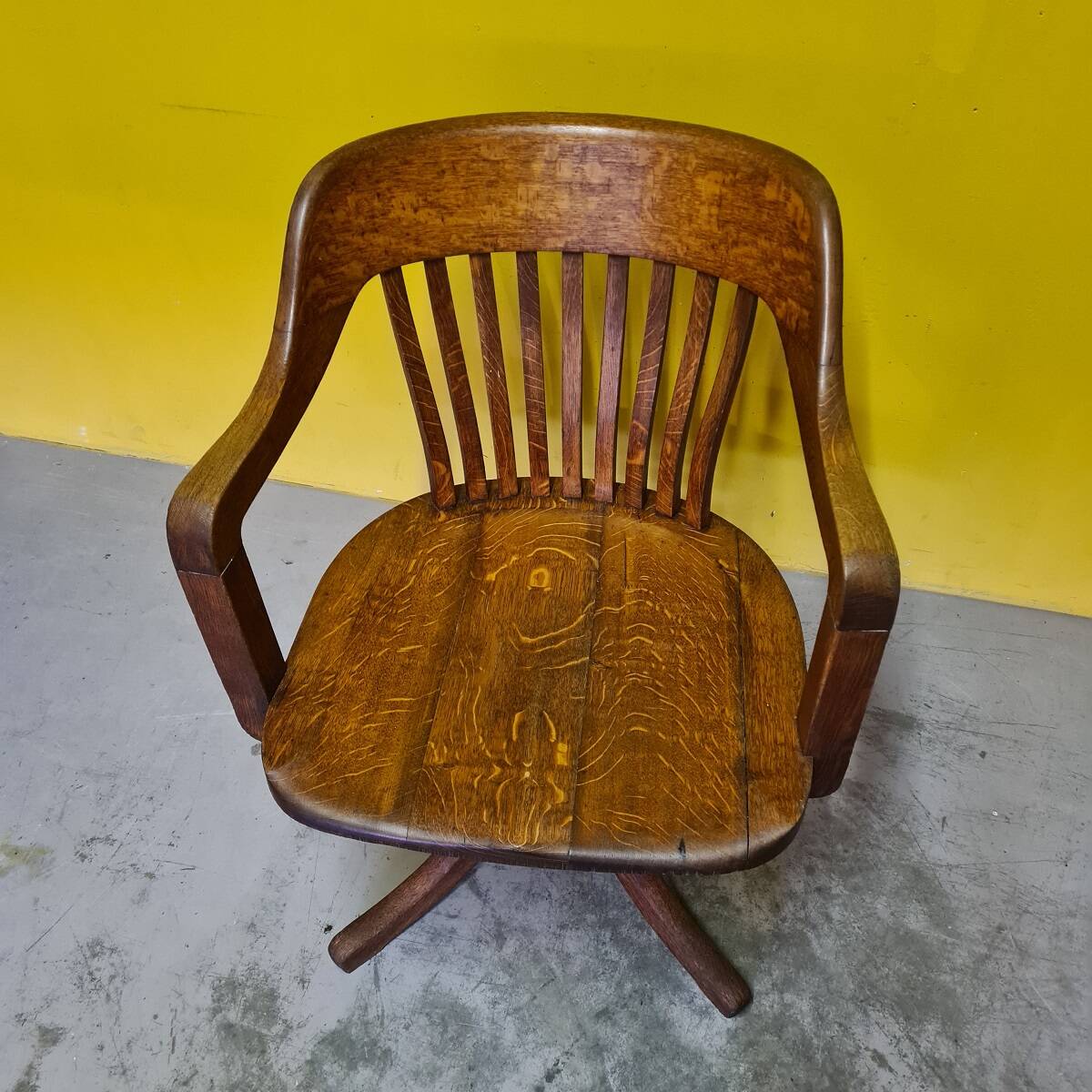 French Oak Office Chair From Cosmos Paris Circa 1920/30