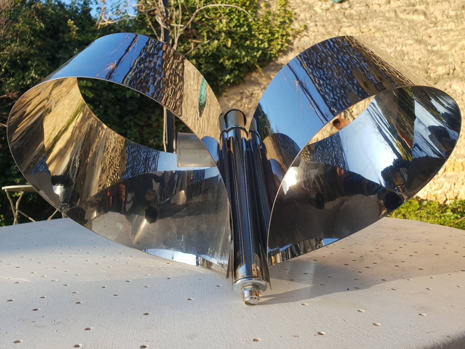 Lustre en inox 1970