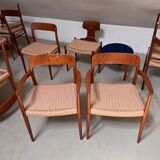 Armchairs, Niels O. Møller, J.L. Moller, Model 56, Set of 2,Denmark, 1950s