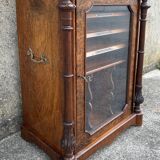 Victorian music cabinet or display case in burr walnut, late 19th century