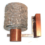 Scandinavian teak and chrome wall light from the 1960s.