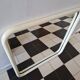 Vintage white tubular mirror from Italy, 70s