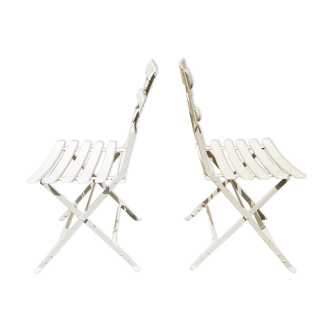 Paire de chaises de jardin anciennes