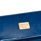 Porte-manteau mural vertical bleu Visiva Milano Italie années 70