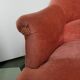 Pink velvet toad armchair with footrest