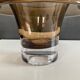 Vintage Gommaire mushroom vase in smoked glass