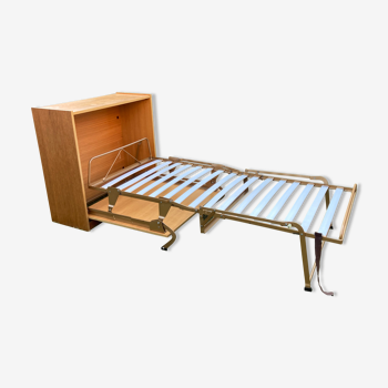 Wheeled dresser furniture - Vintage folding bed