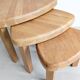 Set of 3 Oak Wood Nesting tables 1970s