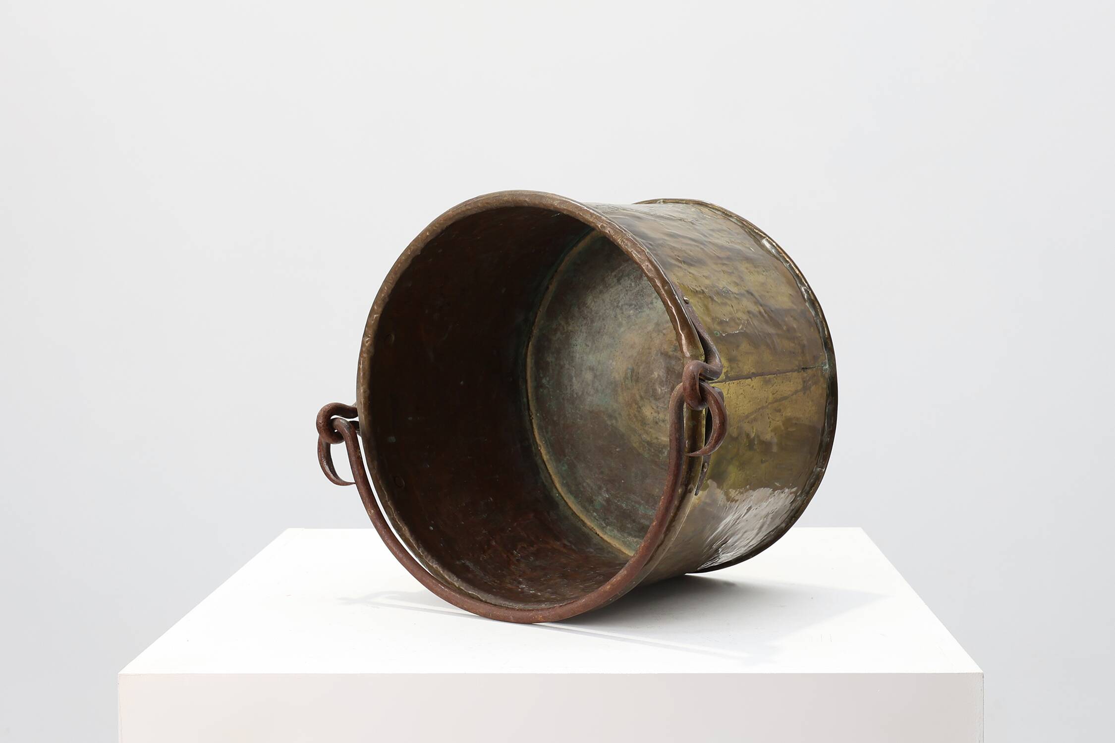 Antique French Provincial Copper Kettle, 19th Century